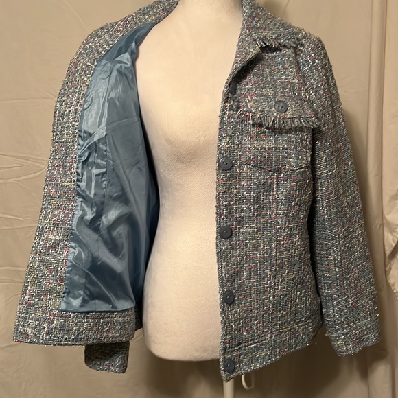 Diapers & Damon jacket baby blue size with metallicc thread, size Sml - Picture 2 of 7